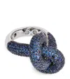 Engelbert White Gold And Sapphire The Legacy Knot Ring In White