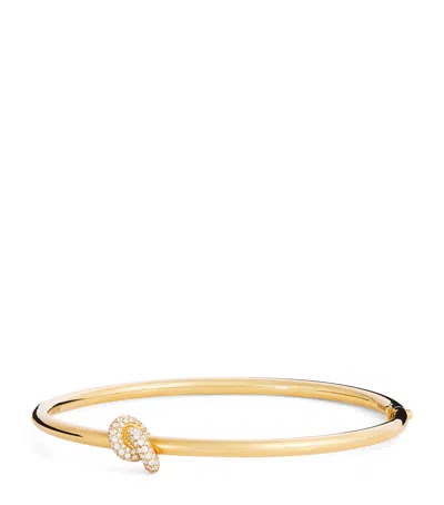 Engelbert Yellow Gold And Diamond Legacy Knot Bangle