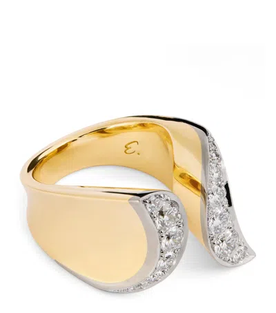 Engelbert Yellow Gold And Diamond Margareta Ring