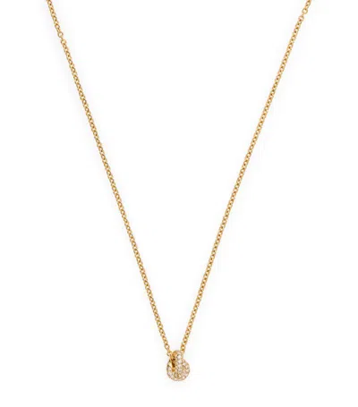 Engelbert Yellow Gold And Pavé Diamond Legacy Knot Necklace