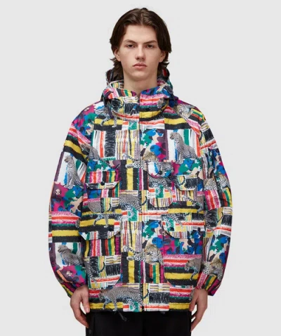 Engineered Garments Atlantic Parka Jacket In Multi Color Crazy Leopard Print