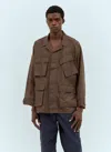 Engineered Garments Multi-pocket Button-down Jacket In Brown