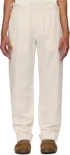 Engineered Garments Beige & White Andover Trousers In Zt212 A - Beige Cott