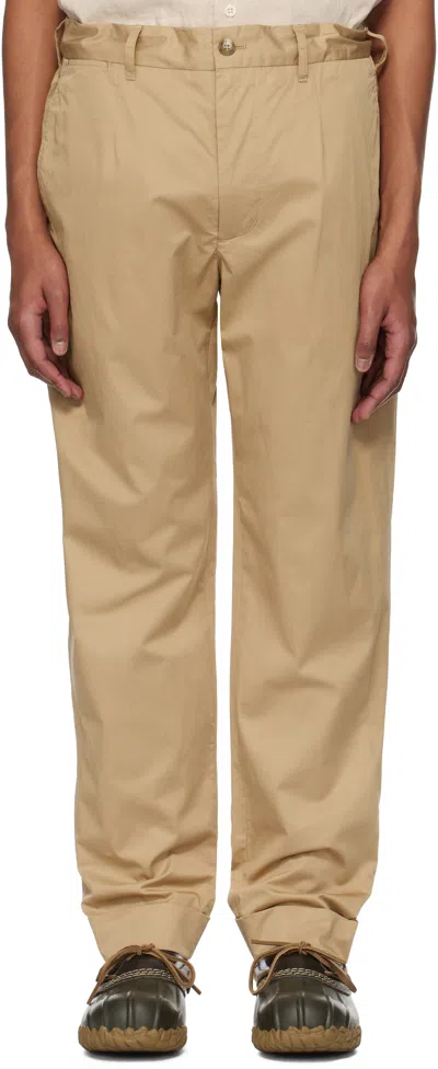 Engineered Garments Beige Andover Trousers In Sd053 Khaki Cotton S