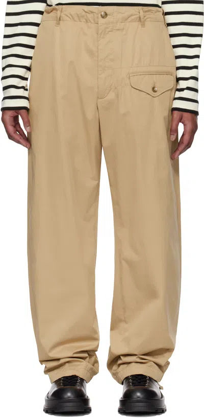 Engineered Garments Beige Gurkha Trousers In Sd053 Khaki Cotton S