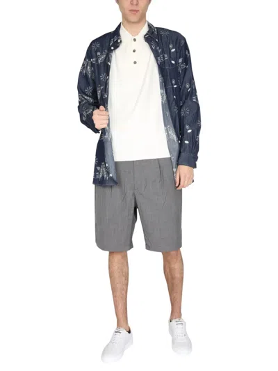 Engineered Garments Bird Embroidery Shirt In Blue
