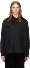 Engineered Garments Black Classic Shirt In Kt046 Black Polyeste