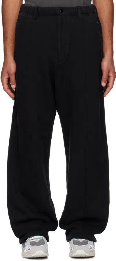 Engineered Garments Black Leisure Lounge Pants In Af013 Black 12oz Cot