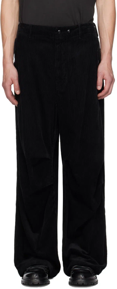 Engineered Garments Black Over Trousers In Wp011 Black Cotton 8
