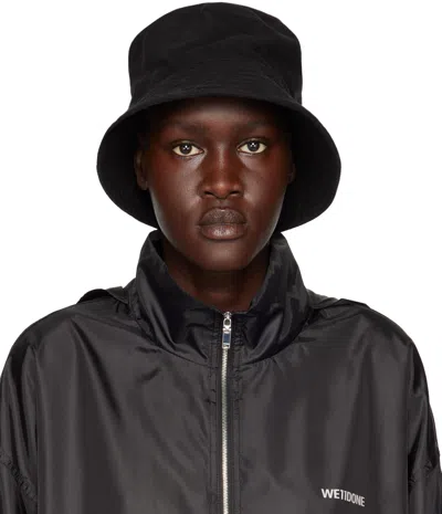 Engineered Garments Black Quilted Brim Bucket Hat In Sd010 Black