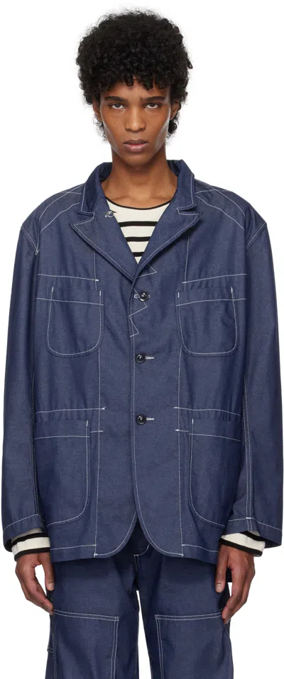 Engineered Garments Blue Bedford Denim Blazer In Zt210 B - Indigo Cp