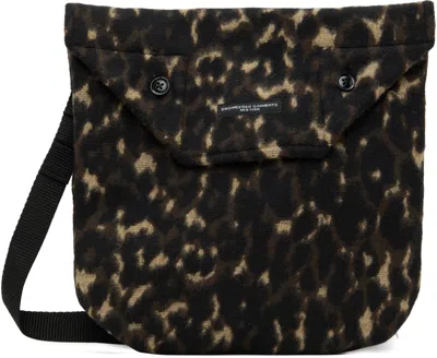 Engineered Garments Brown & Black Shoulder Pouch Tote In Sa017 Dk.brown Poly
