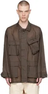 Engineered Garments Brown Bdu Jacket In Kd018 A - Dk.brown N