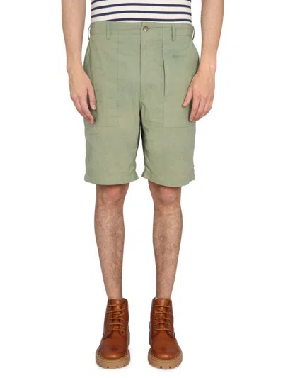 ENGINEERED GARMENTS BUTTON CLOSURE BERMUDA SHORTS
