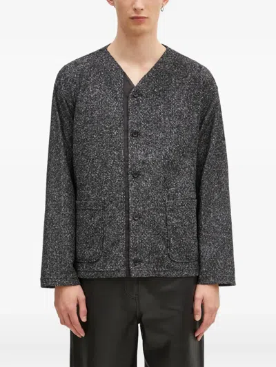 Engineered Garments Button-fastening Pocket Cardigan In Black