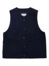 Engineered Garments Button-fastening Pocket Vest In Blue