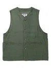 Engineered Garments Button-fastening Pocket Vest In Green