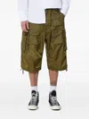 Engineered Garments Buttoned Cargo Shorts In Green