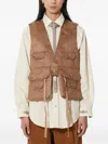 Engineered Garments Buttoned Multi-pocket Gilet In Brown