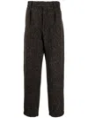 Engineered Garments Carlyle Tweed Boucle Trousers In Braun