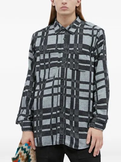 Engineered Garments Checked Pocket Shirt In Blue