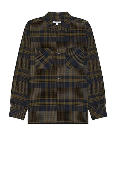 Engineered Garments Classic Shirt In Navy & Olive