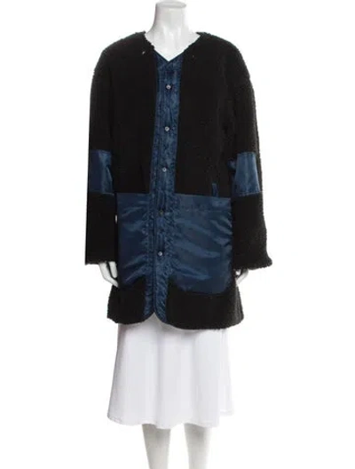 Pre-owned Engineered Garments Colorblock Pattern Jacket In Blue