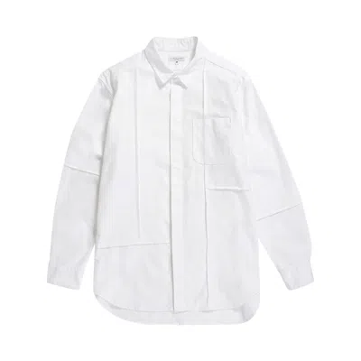 Pre-owned Engineered Garments Combo Short Collar Shirt 'white'