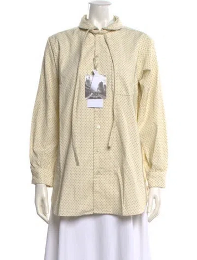 Pre-owned Engineered Garments Corduroy Polka Dot Print Button-up Top W/ Tags