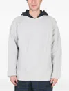Engineered Garments Hooded Crewneck Sweatshirt Crossbar L Detail In Gray