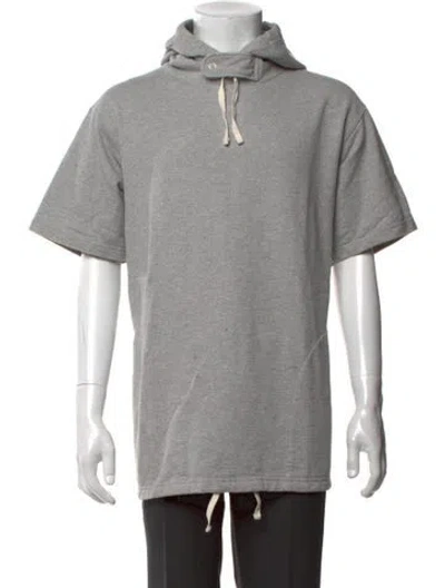 Pre-owned Engineered Garments Crew Neck Short Sleeve Hoodie In Grey