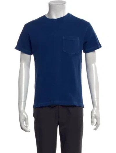 Pre-owned Engineered Garments Crew Neck Short Sleeve T-shirt In Blue