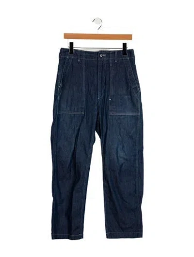 Pre-owned Engineered Garments Fatigue Jeans Straight-leg Jeans In Blue