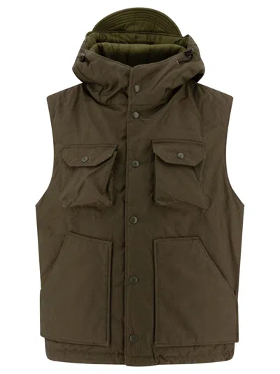 Engineered Garments Field Padded Gilet In Green