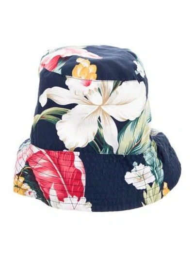 Pre-owned Engineered Garments Floral Bucket Hat In Blue