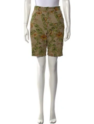 Pre-owned Engineered Garments Floral Print Knee-length Shorts In Multicolor