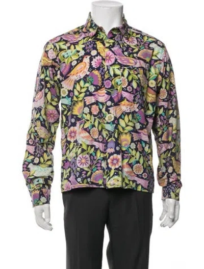 Pre-owned Engineered Garments Floral Print Long Sleeve Shirt In Multicolor