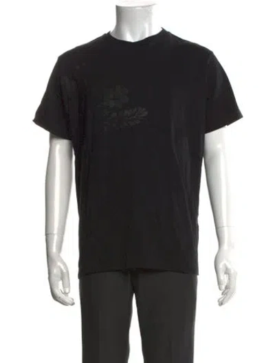 Pre-owned Engineered Garments Graphic Print Crew Neck T-shirt In Black