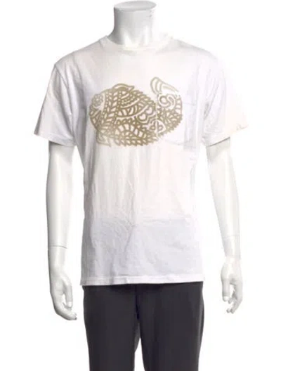 Pre-owned Engineered Garments Graphic Print Crew Neck T-shirt In White