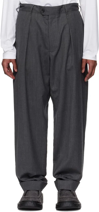 Engineered Garments Gray Carlyle Trousers In Lc001 A - Charcoal T