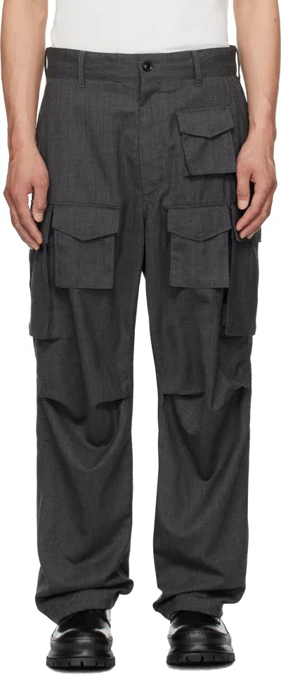 Engineered Garments Gray Fa Cargo Pants In Lc001 A - Charcoal T