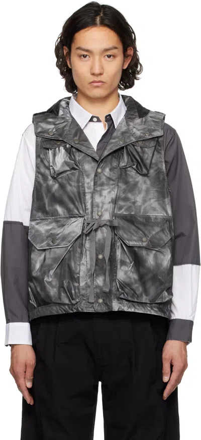 Engineered Garments Gray Field Vest In Sl007 Silver Nylon S