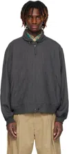 Engineered Garments Gray Ll Bomber Jacket In Lc001 A - Charcoal T
