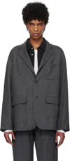 Engineered Garments Gray Loiter Blazer In Lc001 A - Charcoal T