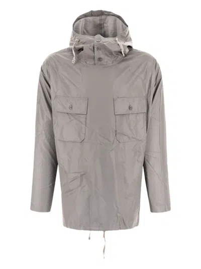 Engineered Garments Hooded Flap-pocket Jacket In Gray