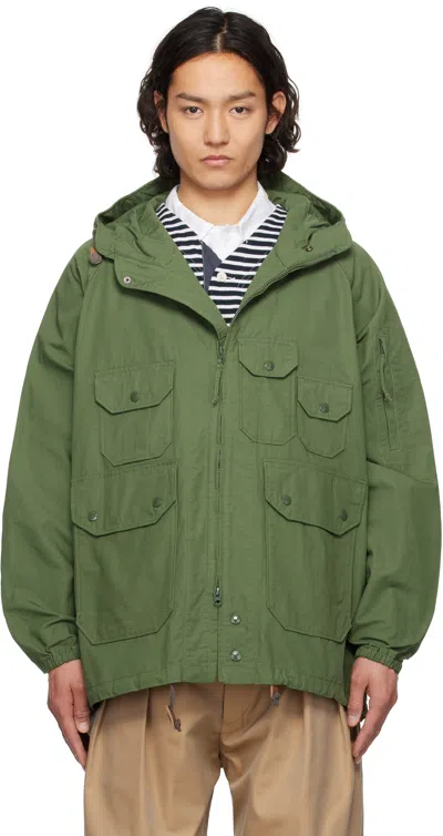 Engineered Garments Khak Atlantic Parka In Ct010 Olive Cotton R