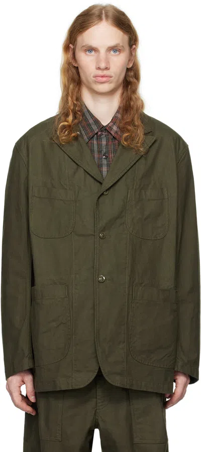 Engineered Garments Khaki Bedford Blazer In Bz006 B - Olive Cott