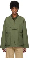 Engineered Garments Khaki Cardigan Jacket In Ct010 Olive Cotton R