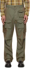Engineered Garments Khaki Fa Cargo Pants In Eu007 Olive Pc Iride
