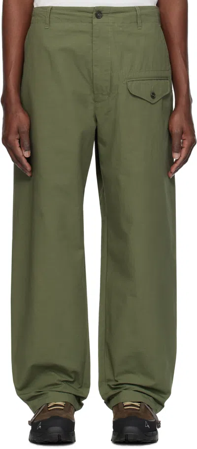 Engineered Garments Khaki Gurkha Trousers In Ct010 Olive Cotton R
